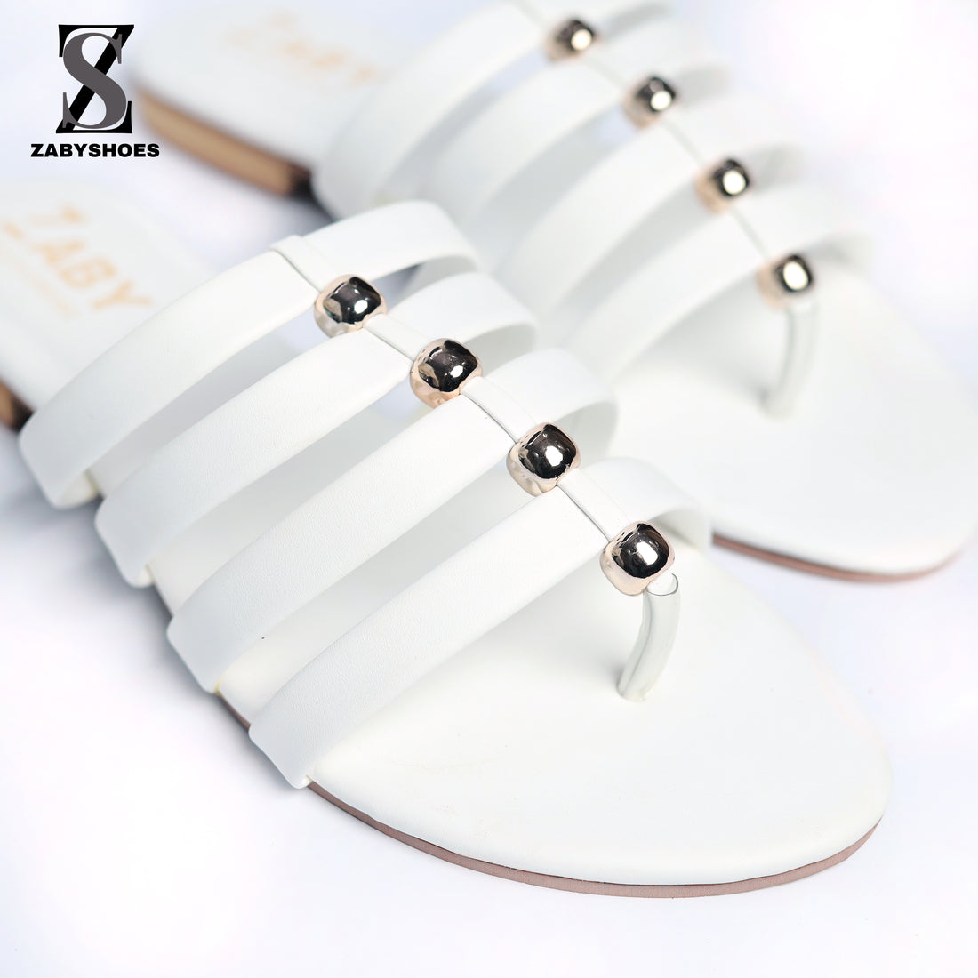 Pearl Strappy Slides