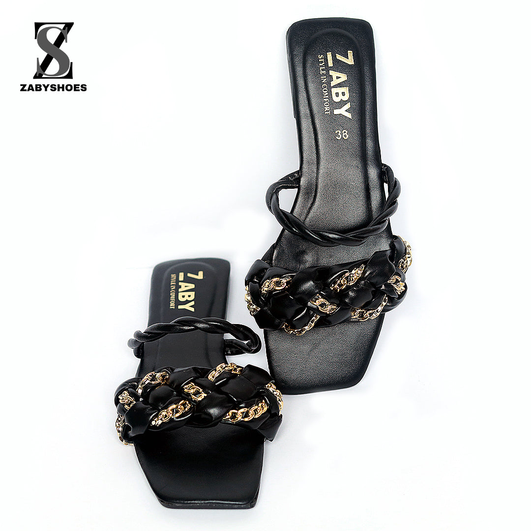 Chain Style Slide Sandals