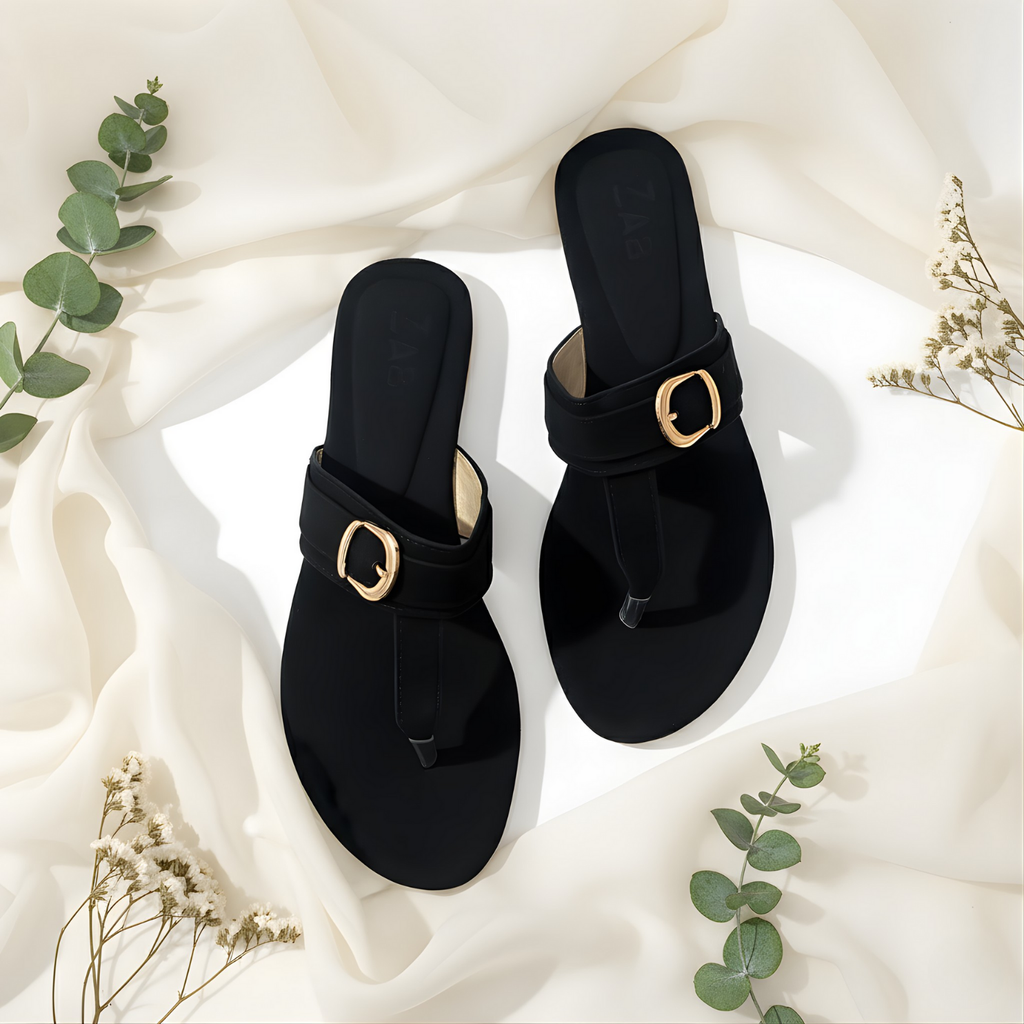 Suede Leather Buckle Sandals