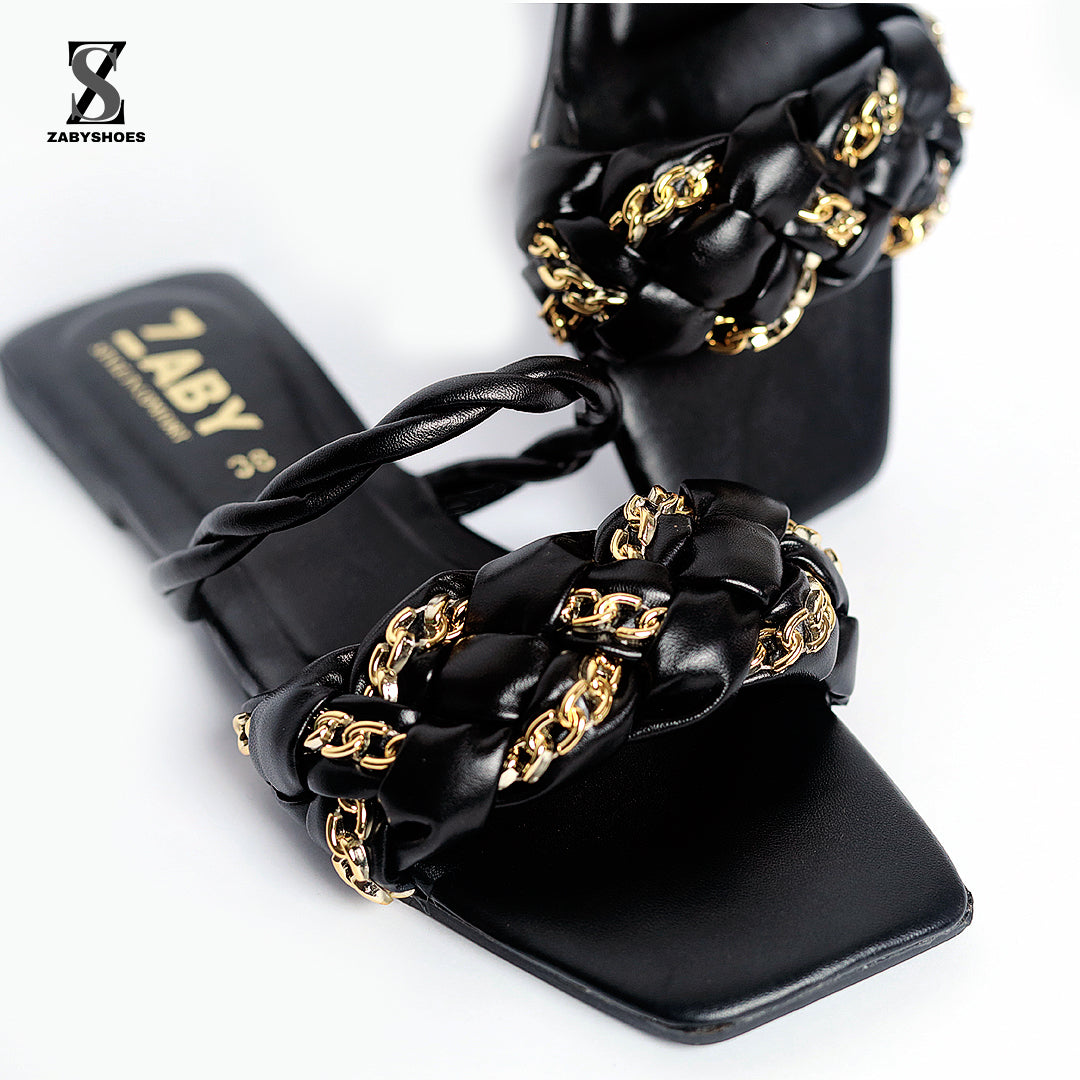 Chain Style Slide Sandals