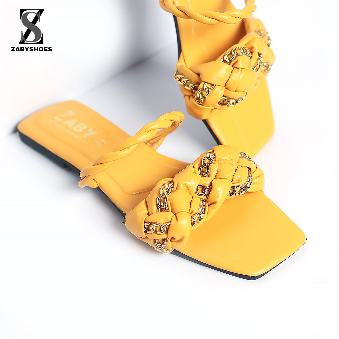 Chain Style Slide Sandals