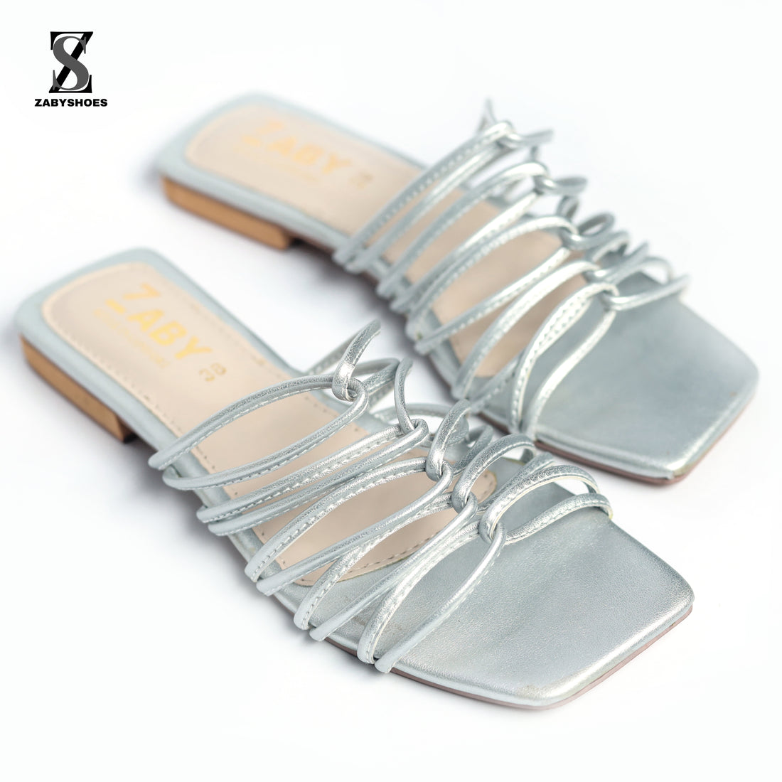 Strappy Square-Toe Sandals