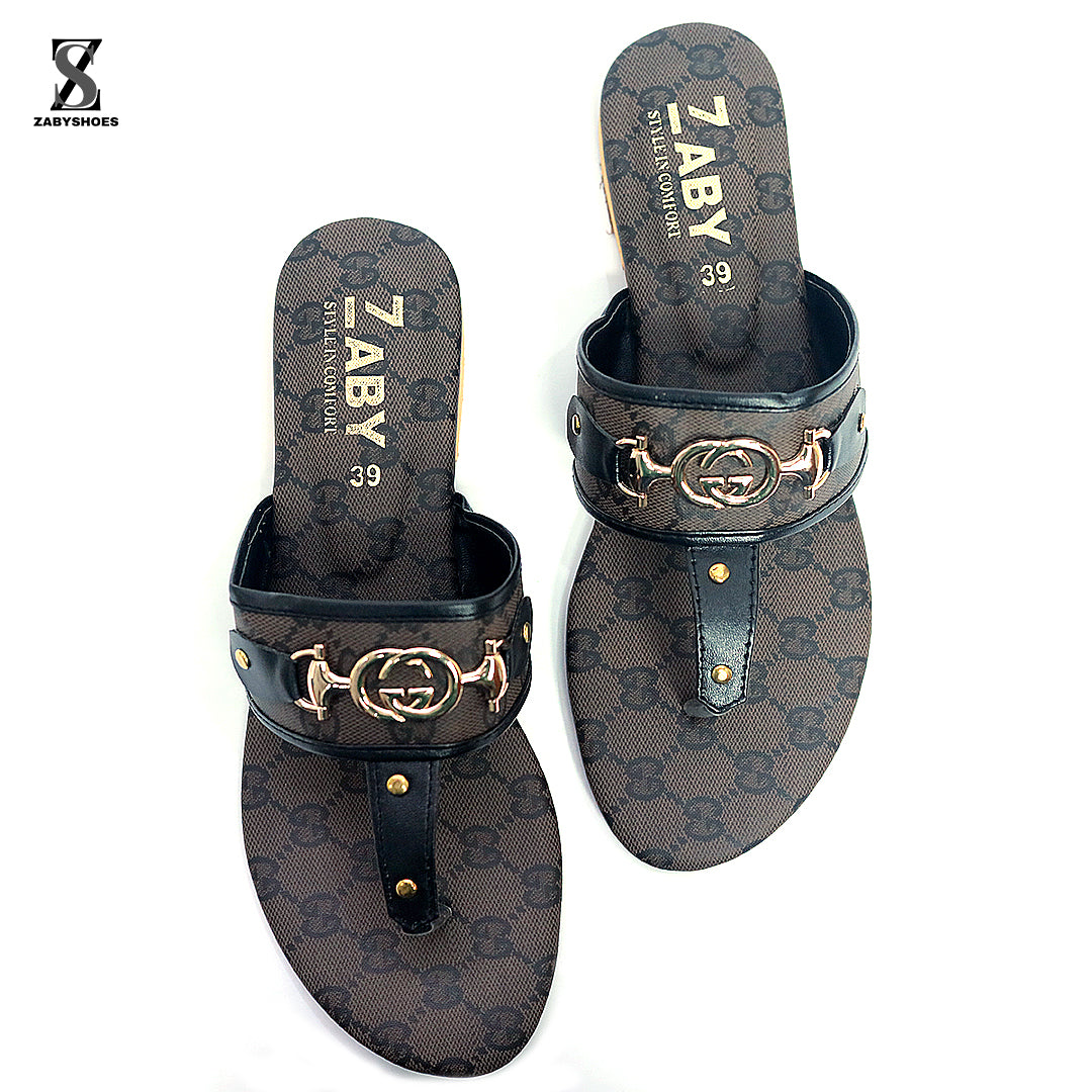 Monogrammed sandals