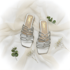 Strappy Square-Toe Sandals