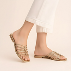 Strappy Square-Toe Sandals