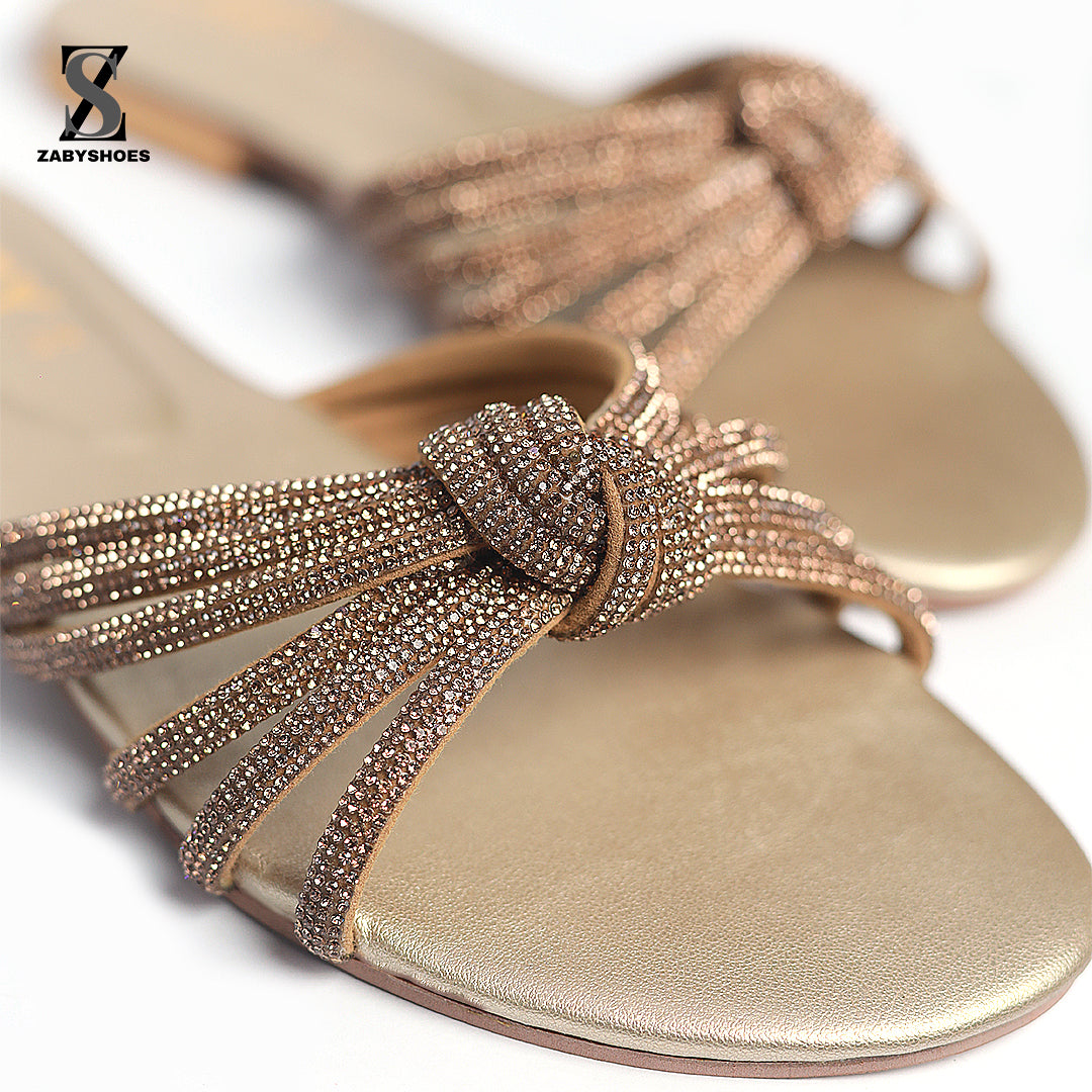 Knot Crystal Sandals