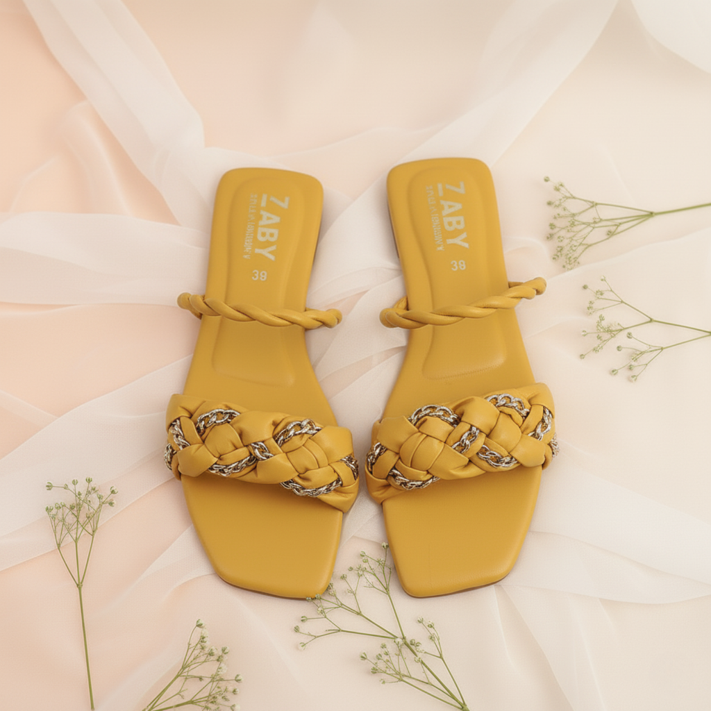 Chain Style Slide Sandals