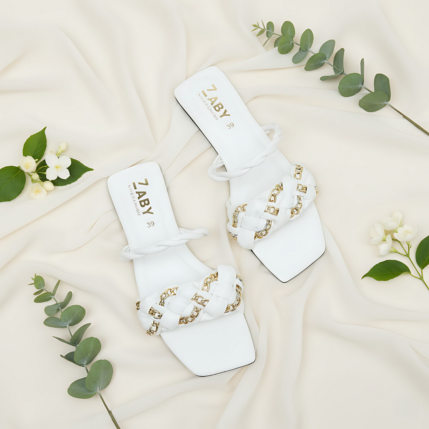 Chain Style Slide Sandals