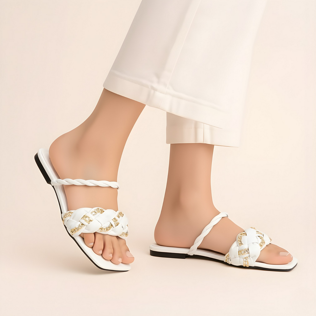 Chain Style Slide Sandals