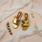 Radiant Gold Cross-Strap