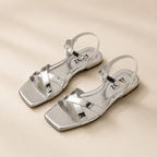 Golden Luxe Cross Strap Sandals 0065