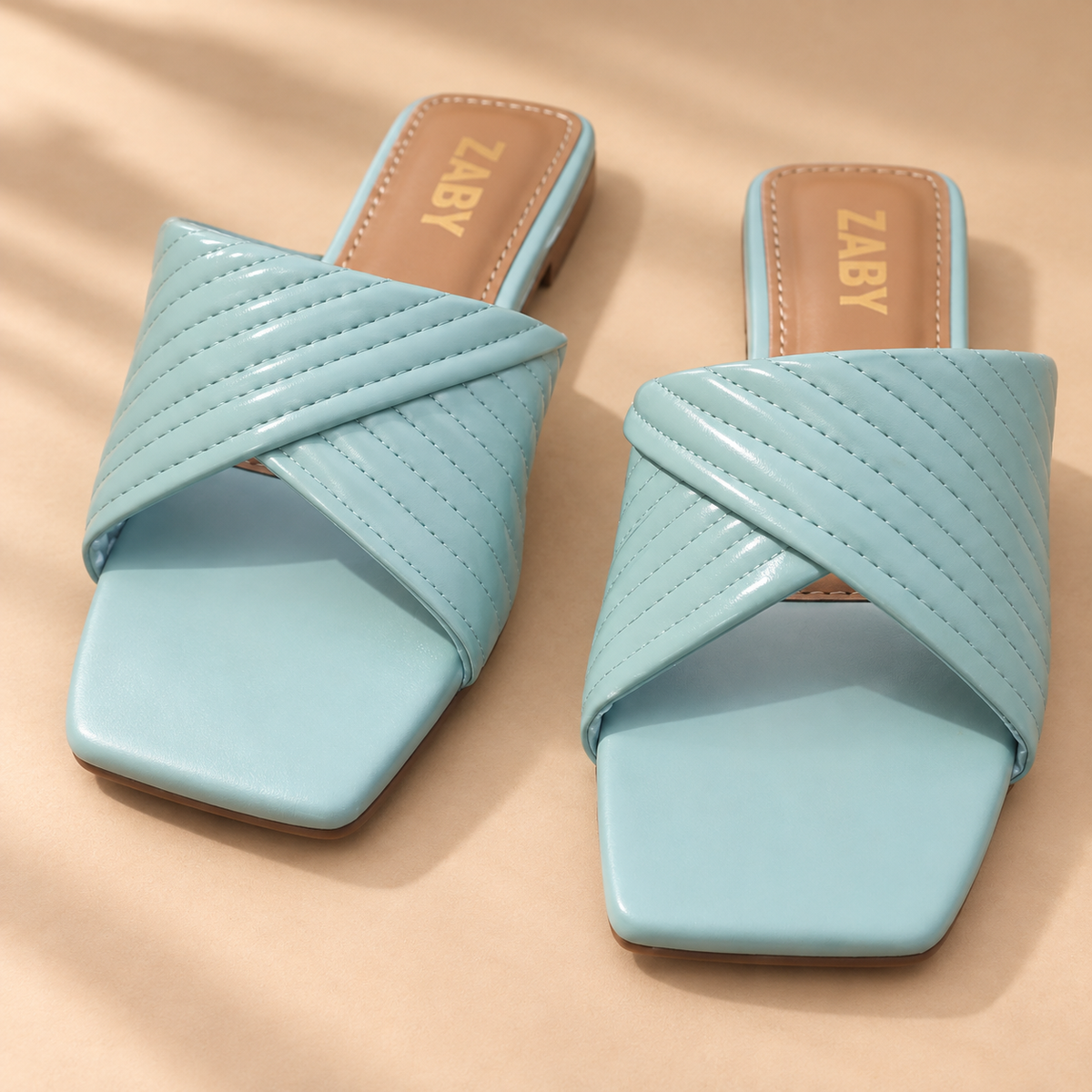 Stitched Square Slipper 0010