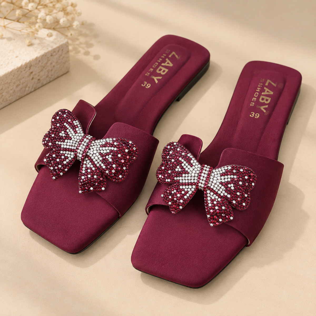 Butterfly slippers stone 0013
