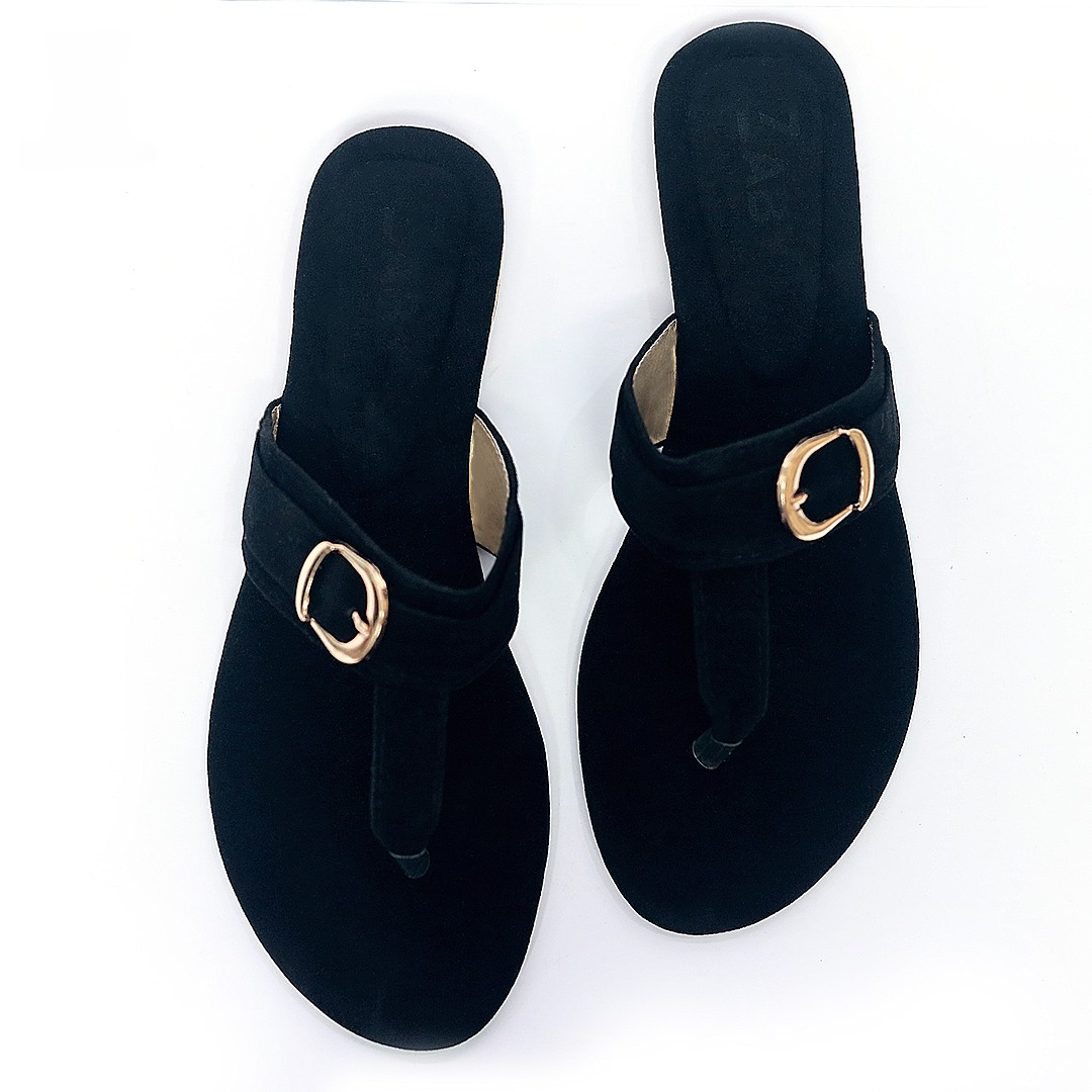 Suede Leather Buckle Sandals