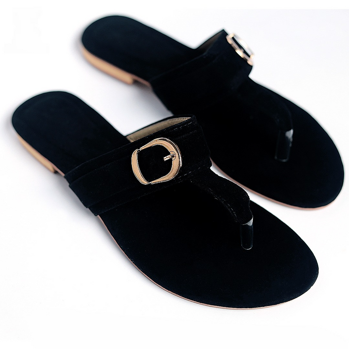 Suede Leather Buckle Sandals