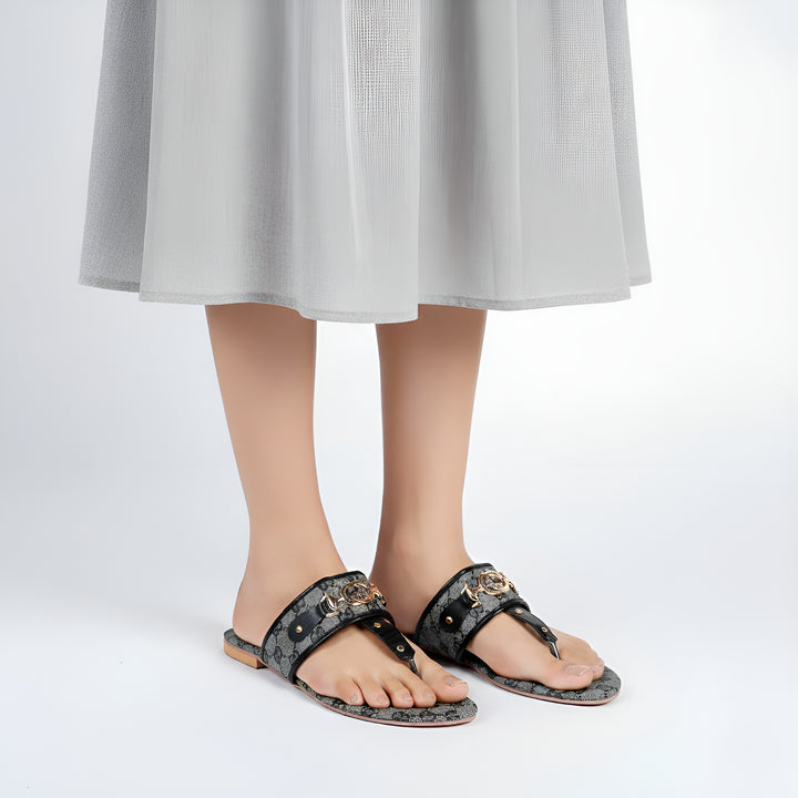 Monogrammed sandals