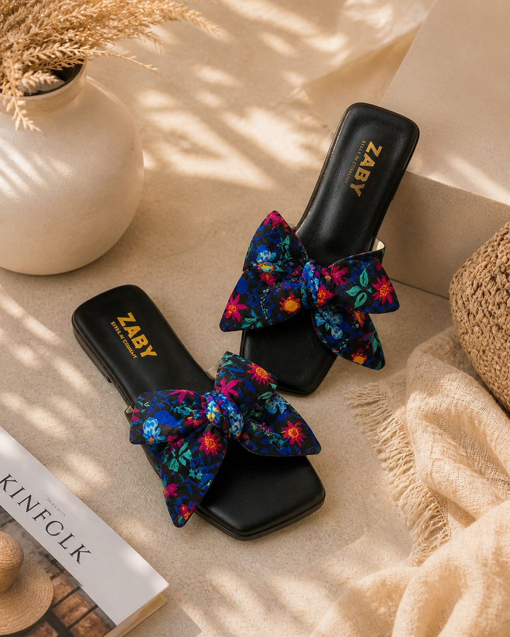 Flora Knot Comfort Slides 0049